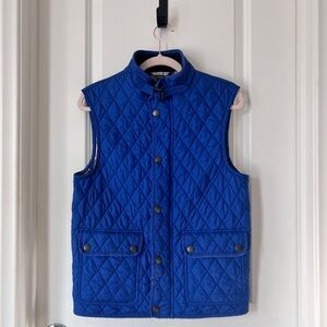 Burberry‎ Brit Blue Quilted Sleeveless Vest Women’s Petite Small Nova Check